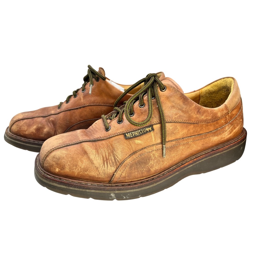 Mephisto Abel Welt Leather Oxfords‎ Shoes Mens Size 9 Brown Air Relax Goodyear